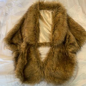 Faux fur shawl